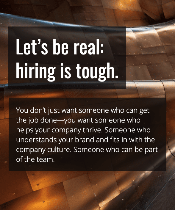 A poster with the words " let 's be real : hiring is tough ".